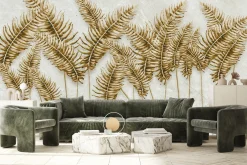 Fototapeta Liście Palmowe Na Betonie 90x60cm