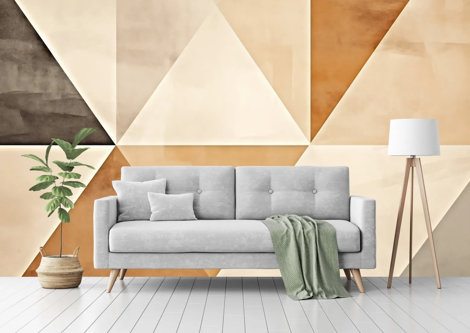 Fototapeta Minimalistyczne Trójkąty Styl Boho 460x300cm