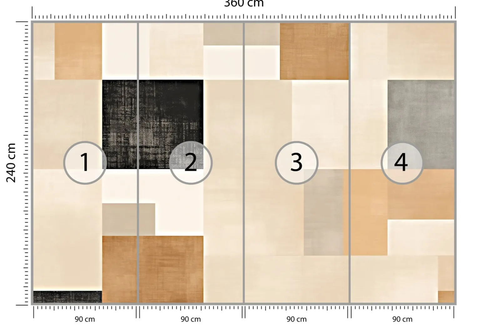 Fototapeta Minimalistyczne Tło W Stylu Japandi 360x240cm