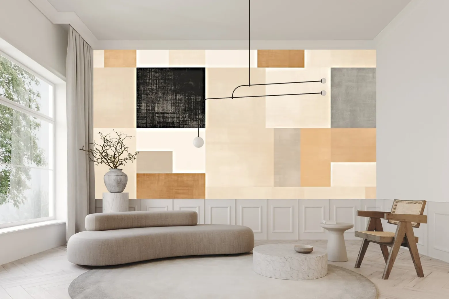 Fototapeta Minimalistyczne Tło W Stylu Japandi 360x240cm