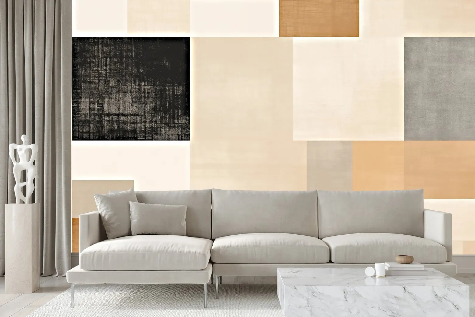 Fototapeta Minimalistyczne Tło W Stylu Japandi 135x90cm