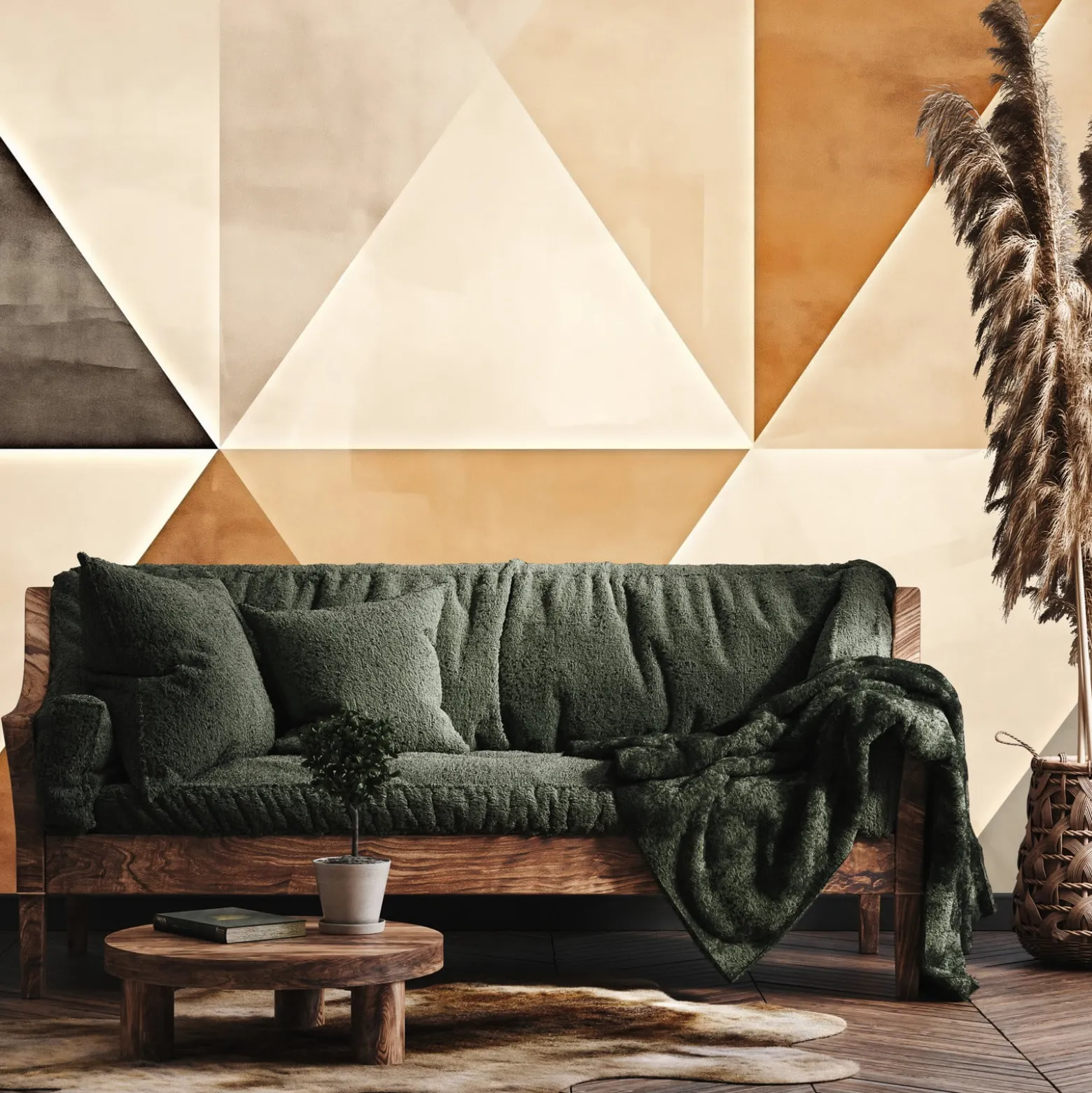 Fototapeta Minimalistyczne Trójkąty Styl Boho 135x90cm