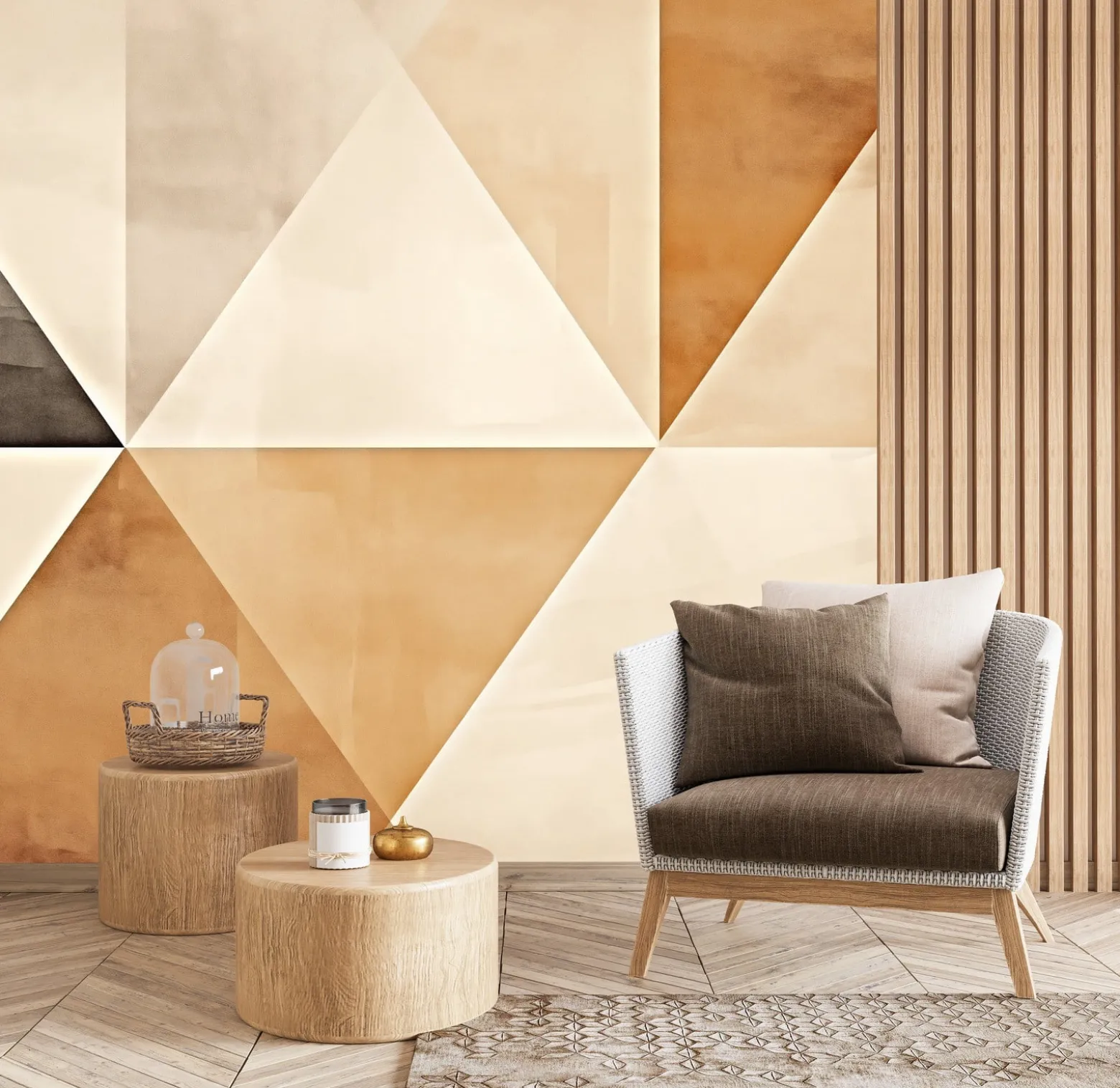Fototapeta Minimalistyczne Trójkąty Styl Boho 135x90cm