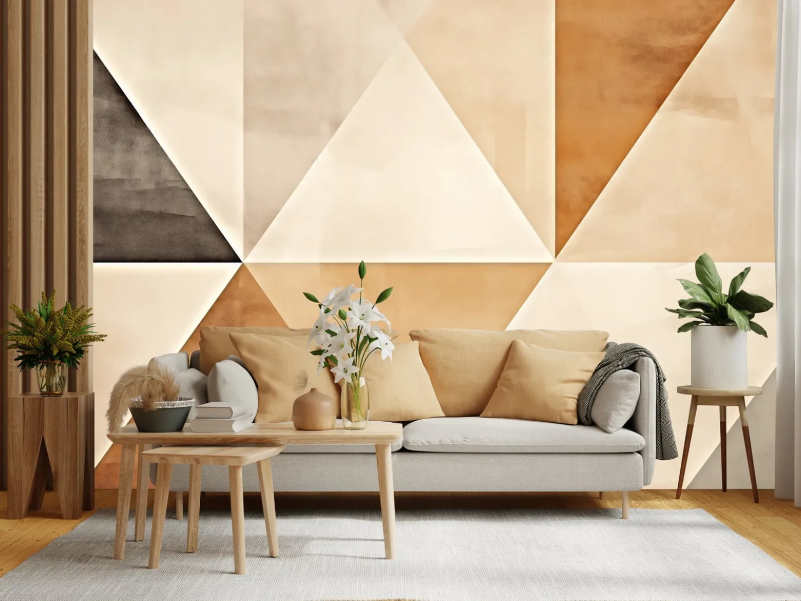 Fototapeta Minimalistyczne Trójkąty Styl Boho 135x90cm