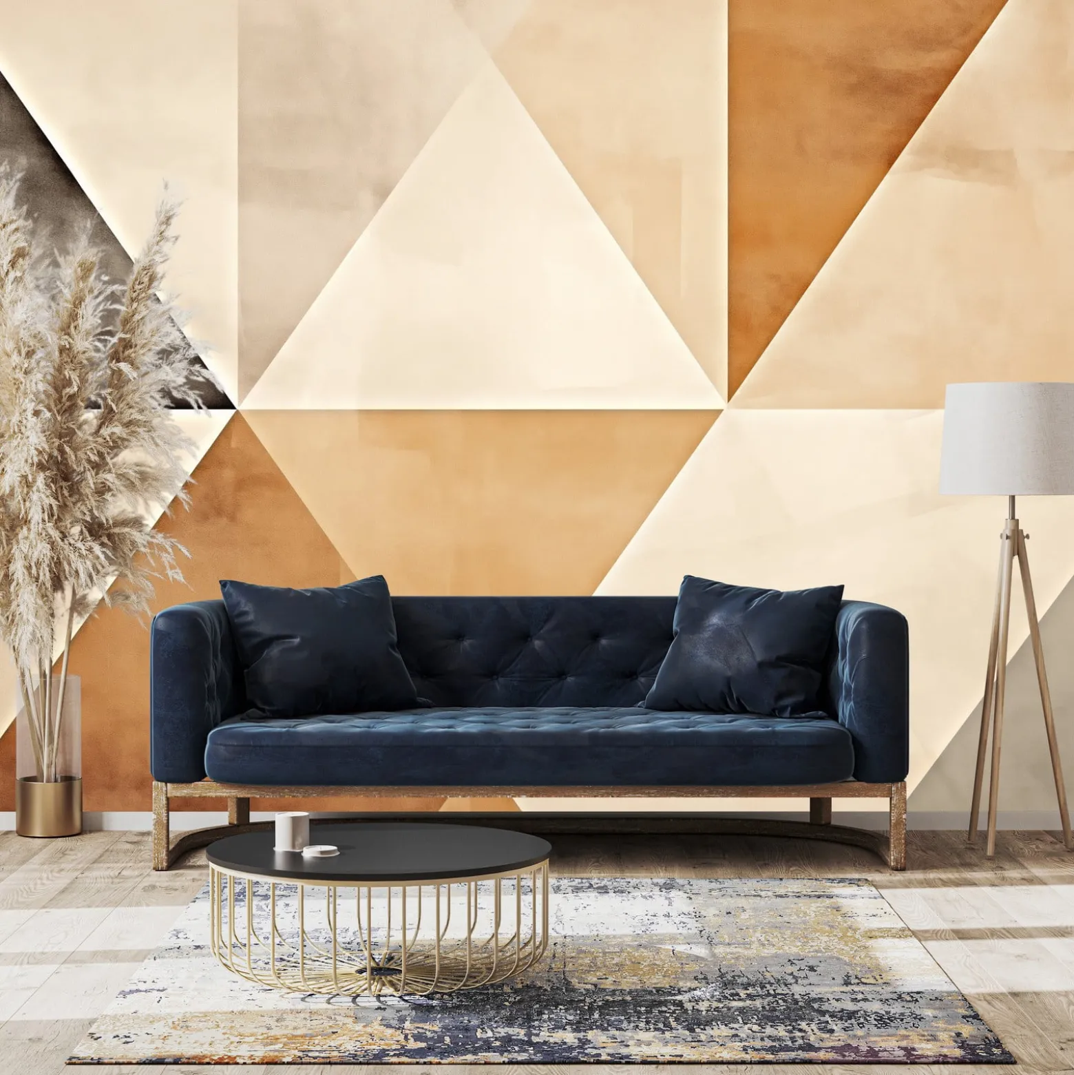 Fototapeta Minimalistyczne Trójkąty Styl Boho 135x90cm