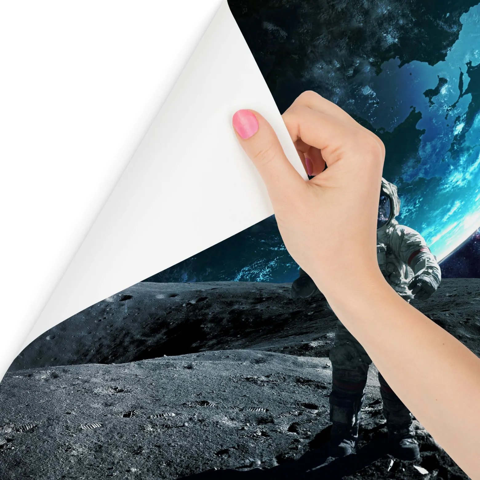 Fototapeta Młodzieżowa Astronauta na Księżycu 90x60cm