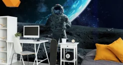 Fototapeta Młodzieżowa Astronauta na Księżycu 90x60cm