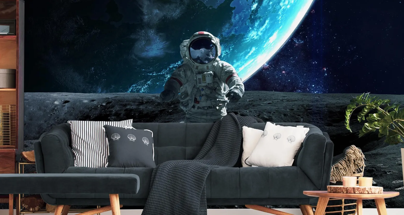 Fototapeta Młodzieżowa Astronauta na Księżycu 90x60cm