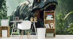 Fototapeta Młodzieżowa Niebezpieczny Dinozaur 3D 90x60cm