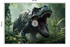 Fototapeta Młodzieżowa Niebezpieczny Dinozaur 3D 90x60cm