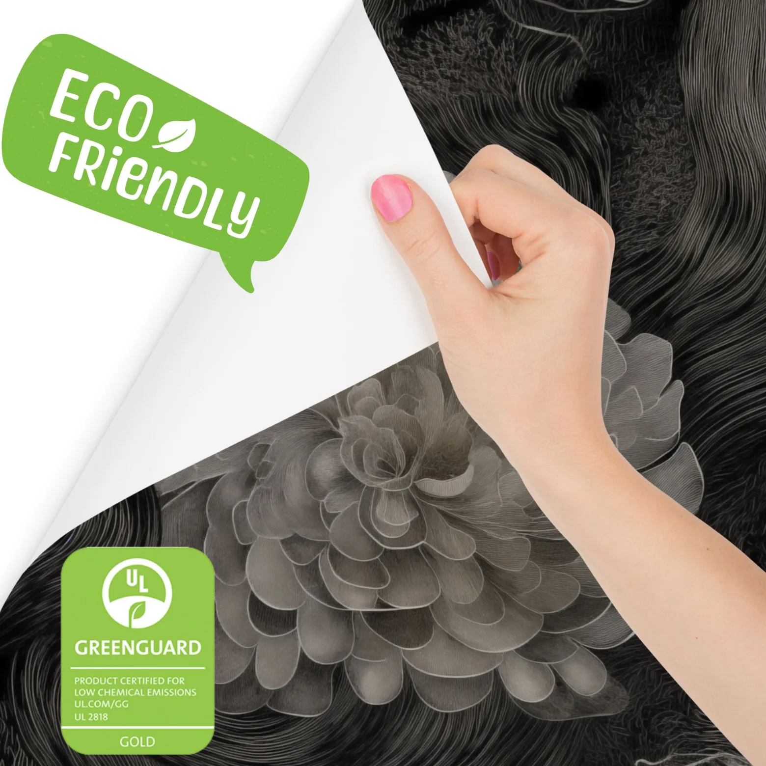 Fototapeta Monochromatyczna Kwiatowa Abstrakcja 360x240cm
