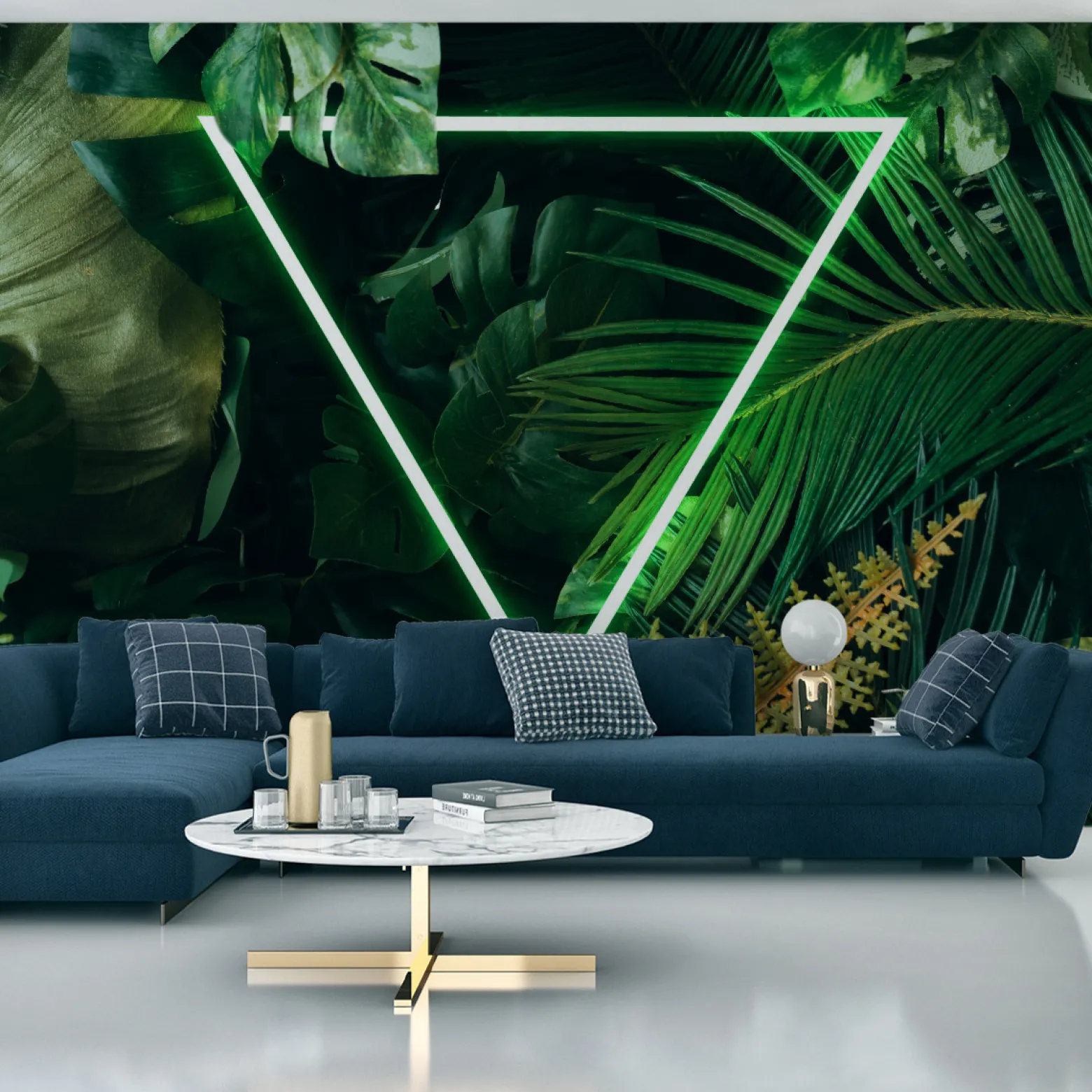 Fototapeta Neonowy TRÓJKĄT Urban Jungle 3D 90x60cm