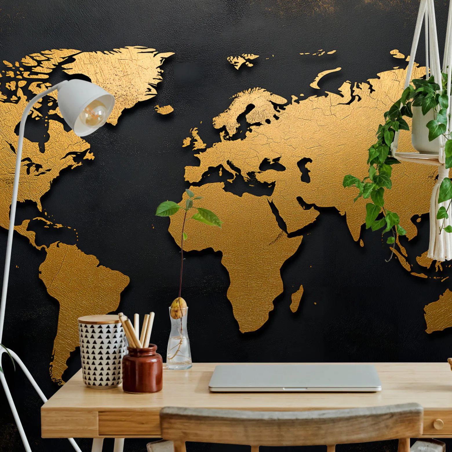 Fototapeta Nowoczesna Mapa Świata 254x184cm