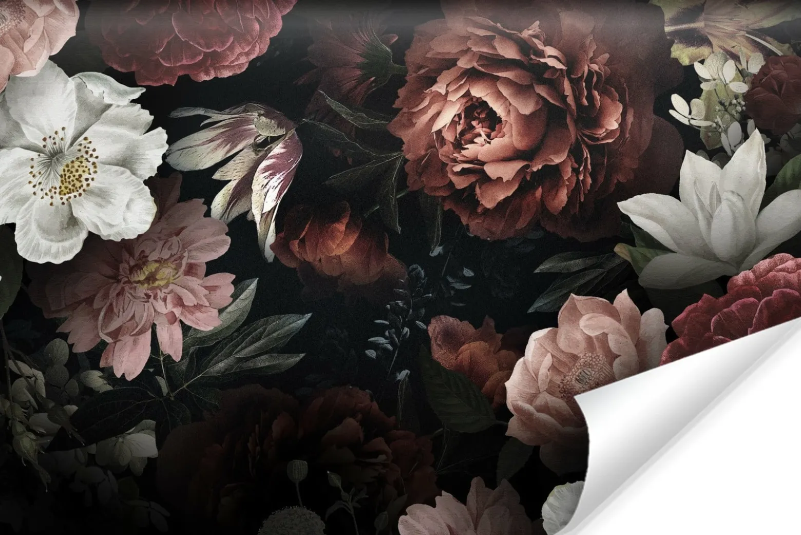 Fototapeta Piwonie Róże W Stylu Glamour 90x60cm