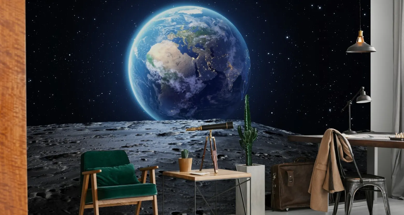 Fototapeta Planeta ZIEMIA Księżyc Kosmos 90x60cm