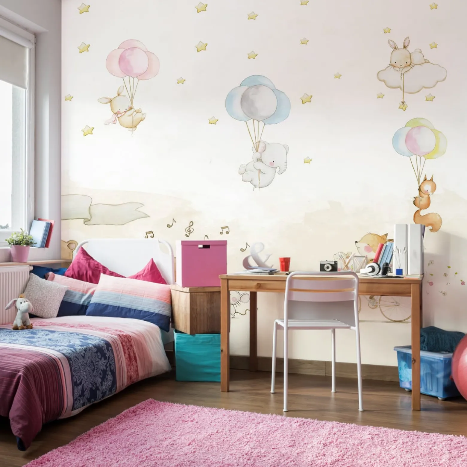 Fototapeta Słodkie Zwierzęta W Stylu Boho 90x60cm