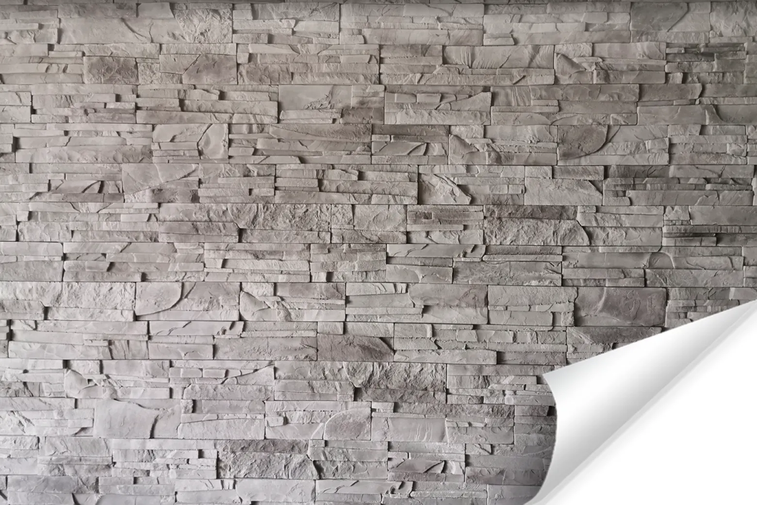Fototapeta Szara CEGŁA Kamień Łupek 3D 90x60cm