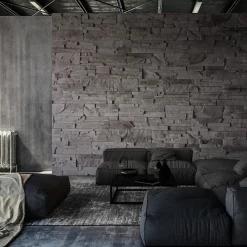 Fototapeta Szara CEGŁA Kamień Łupek 3D 90x60cm