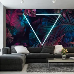 Fototapeta TRÓJKĄT Liście Tropikalne 3D 90x60cm