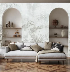 Fototapeta Tropikalne Liście Na Betonowym Tle 90x60cm