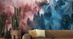 Fototapeta WILKI Niedźwiedzie Las Kolaż 3D 90x60cm