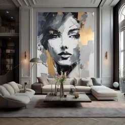 Fototapeta Zmysłowy Abstrakcyjny Portret Kobiety 100x150cm