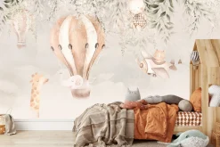 Fototapeta Zwierzęta W Chmurach W Stylu Boho 90x60cm