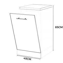Front zabudowa zmywarki szafka 45cm spremium dąb sonoma