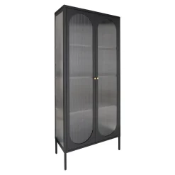 GABLOTA Adelaide 180 cm czarna 2-drzwiowa SZKLANA metalowa