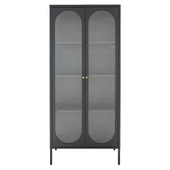 GABLOTA Adelaide 180 cm czarna 2-drzwiowa SZKLANA metalowa