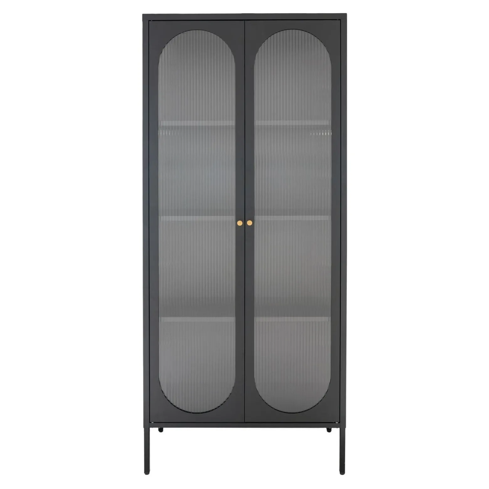 GABLOTA Adelaide 180 cm czarna 2-drzwiowa SZKLANA metalowa