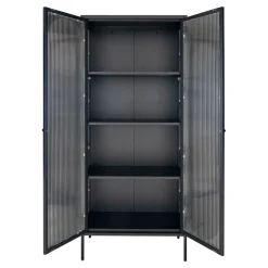 GABLOTA Adelaide 180 cm czarna 2-drzwiowa SZKLANA metalowa