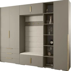 Garderoba do przedpokoju INOVA 1 Z11 kaszmir+złoty+manila02
