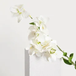 Gałązka sztuczna AZALEA azalia japońska biała 112 cm HOMLA