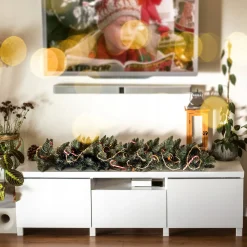 Girlanda Choinkowa Świąteczna 112 cm Zielona Gęsta