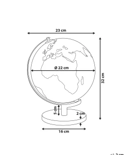 Globus dekoracyjny z LED czarny