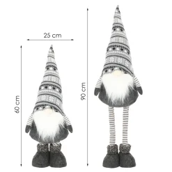 Gnomy świąteczne zestaw 2 szt. skrzaty 90-120cm krasnale teleskopowe nóżki