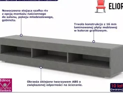 Grafitowa stojąca lub wisząca szafka rtv - Joreon