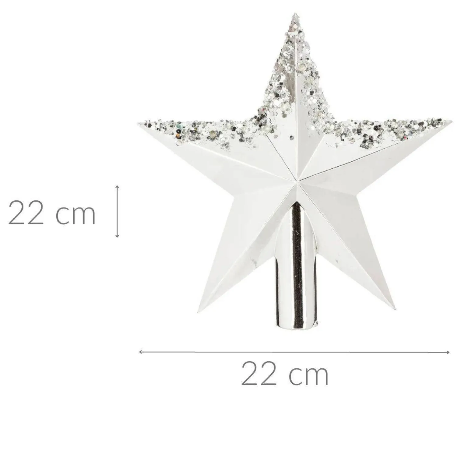 Gwiazda na czubek choinki, 22 cm