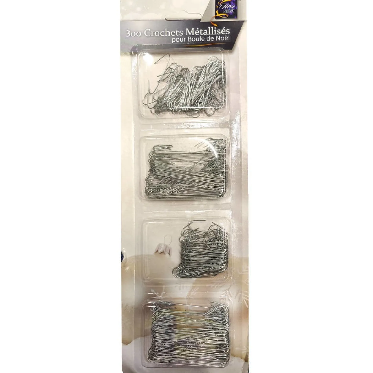 Haczyki do ozdób choinkowych, metal, 300 szt.