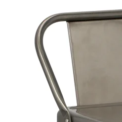 Hoker Paris Back short 66cm metaliczny insp. Tolix
