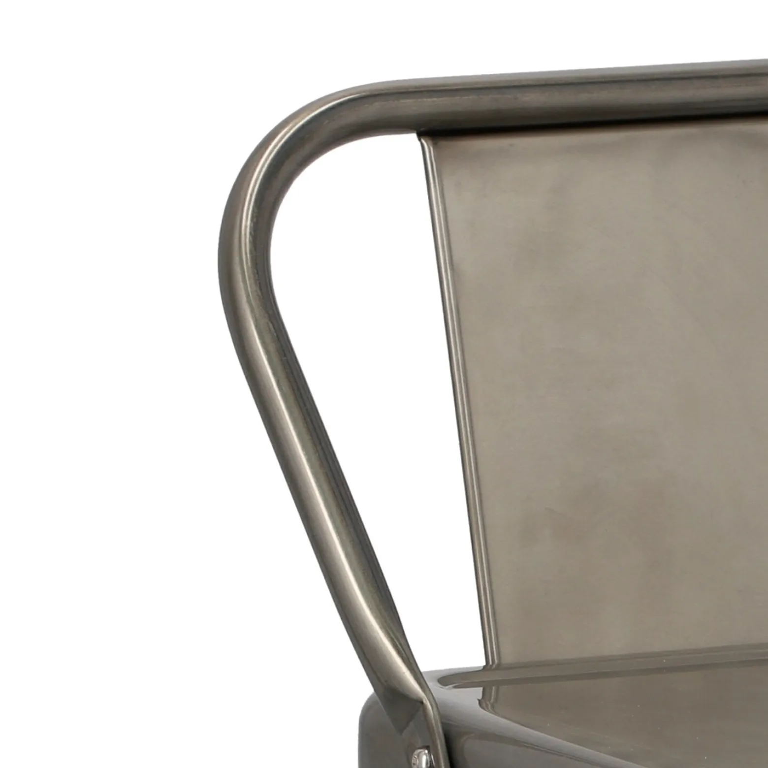Hoker Paris Back short 66cm metaliczny insp. Tolix