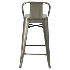 Hoker Paris Back short 66cm metaliczny insp. Tolix