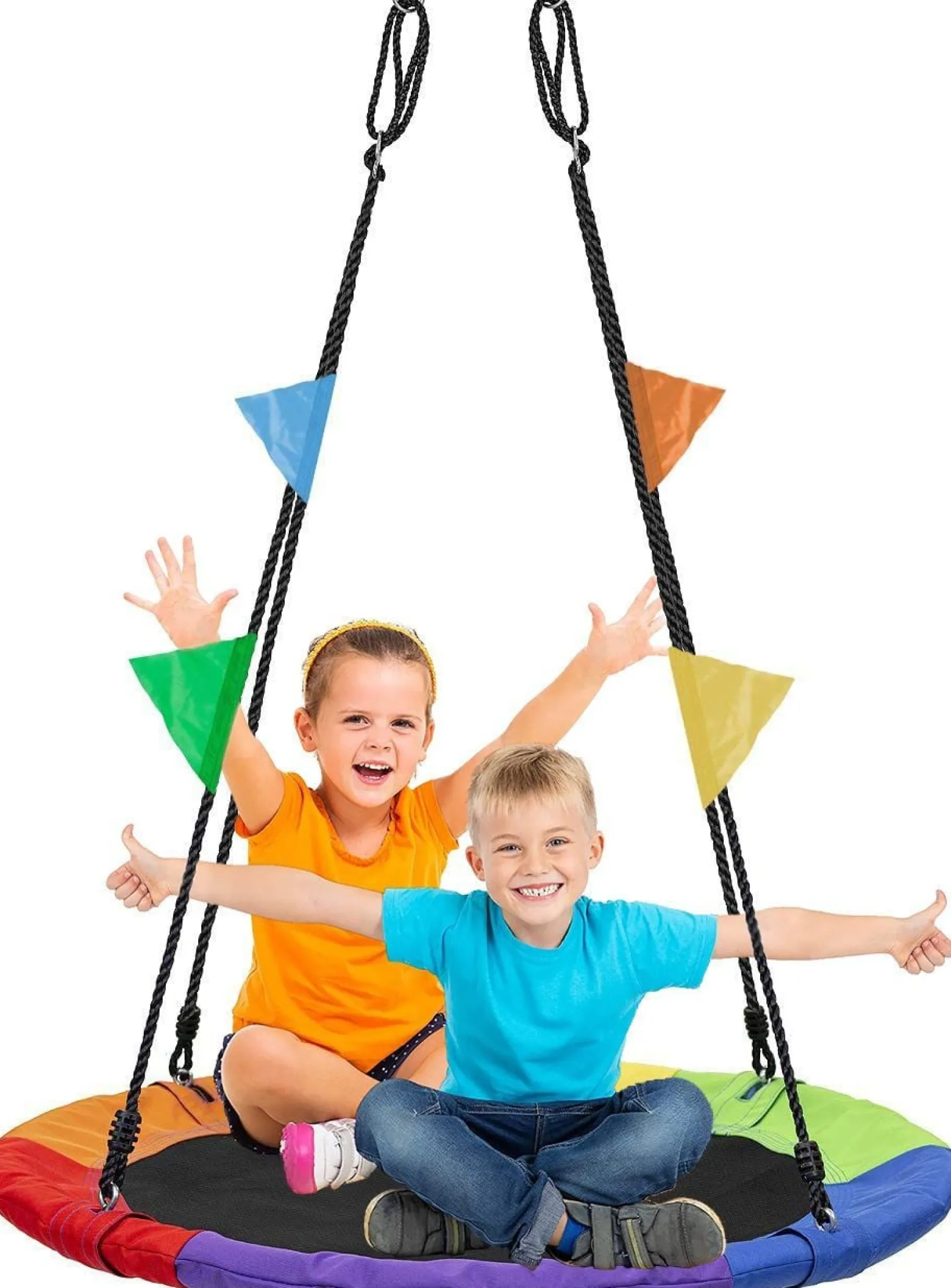 Huśtawka ogrodowa Bocianie Gniazdo XL, 100 cm, 150 kg, multikolor