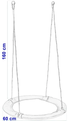 Huśtawka ogrodowa bocianie gniazdo Romek multikolor 60 cm