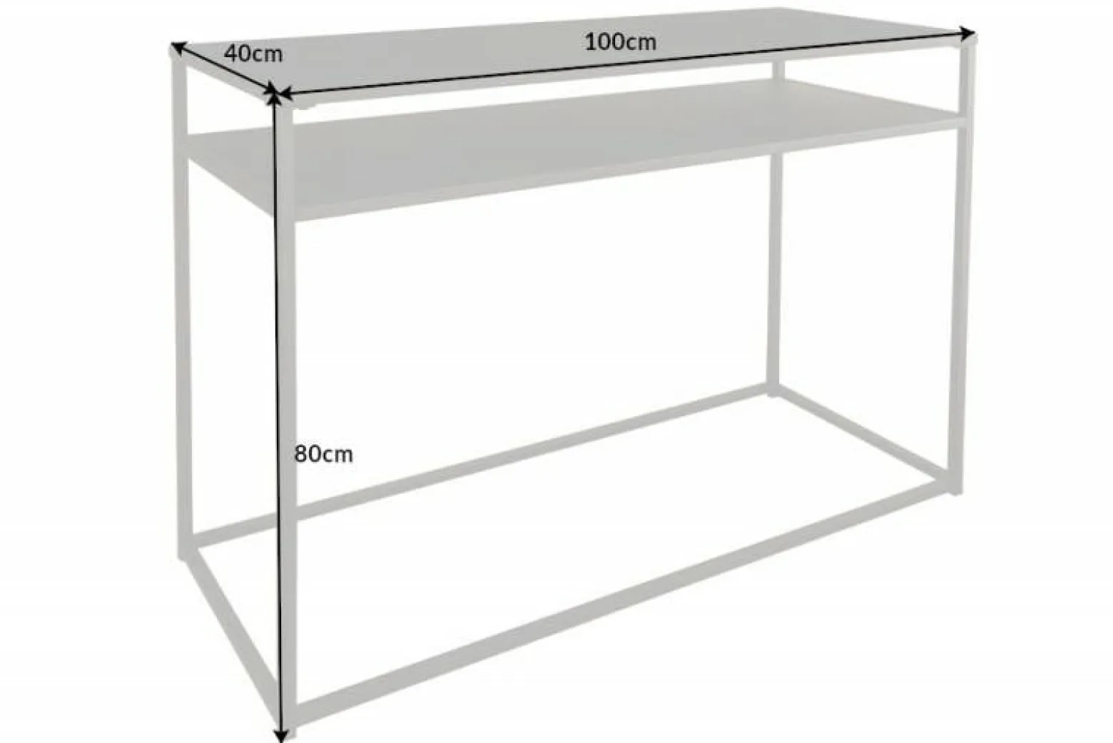 INVICTA konsola DURE STELL 100cm czarna