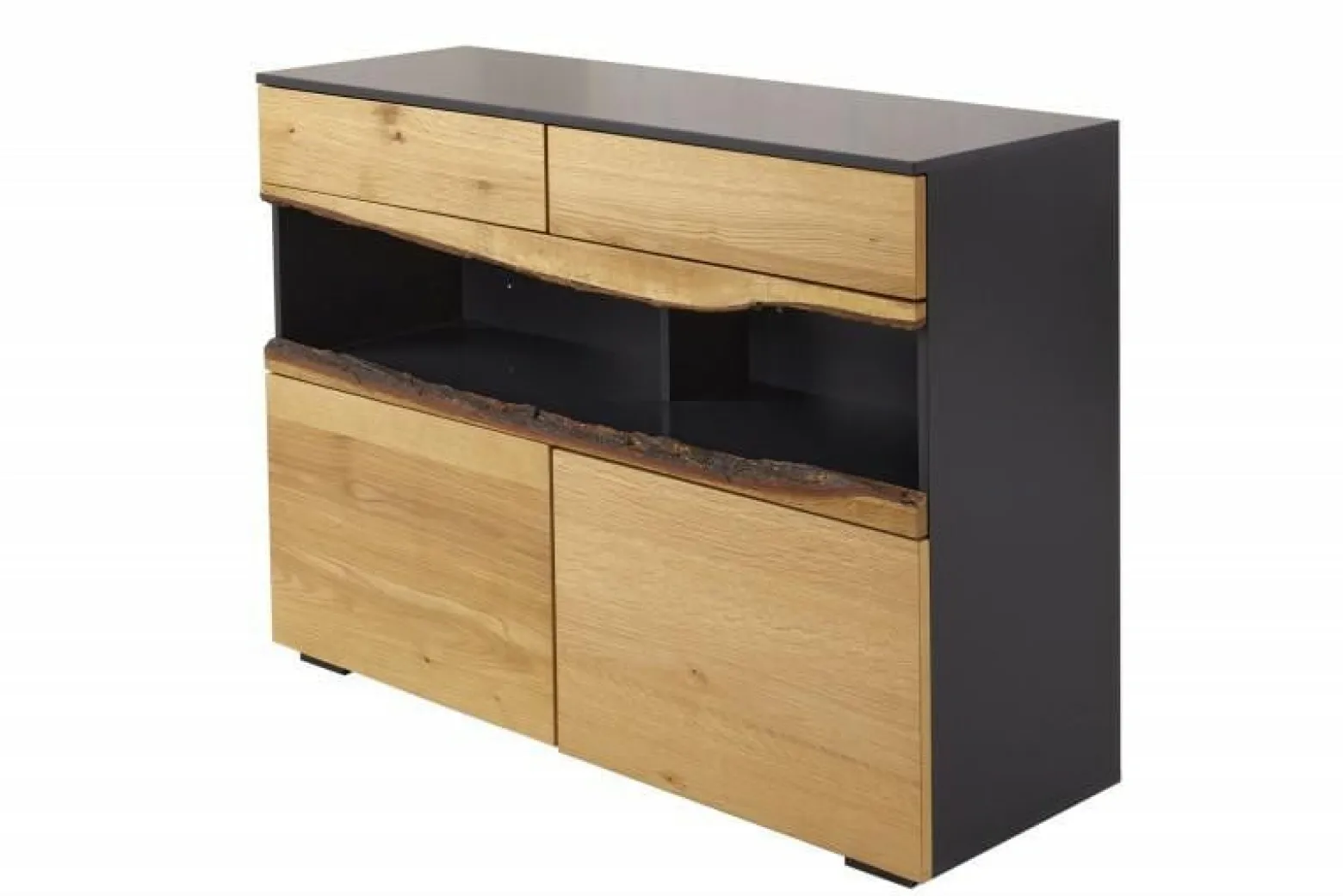 INVICTA komoda WILD OAK 120 cm szary dąb - drewno naturalne