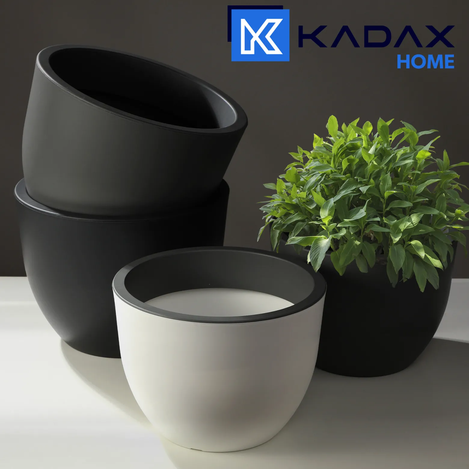 KADAX Doniczka Ogrodowa 30cm Biała Mat