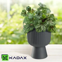 Kadax Doniczka Osłonka Plastikowa Gazon 18cm Szara