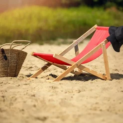 Kadax Leżak Ogrodowy Plażowy Drewniany Leżaki 2szt